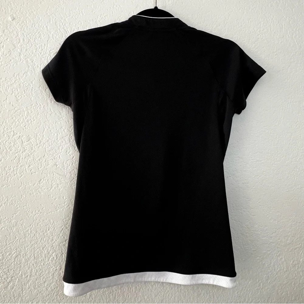 Nike Team Black Short Sleeve Softball Pullover V‎ Neck Shirt Women’s Size Large